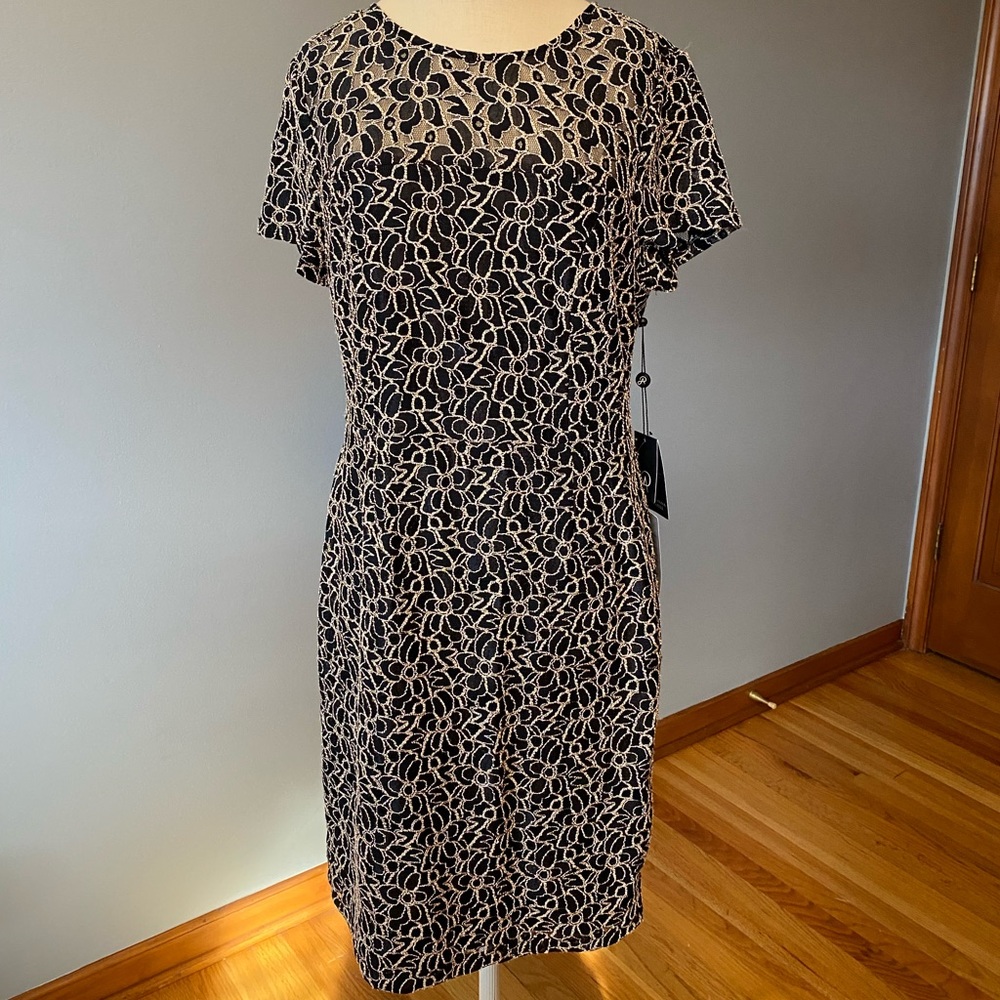 Adrienna Papell Floral Lace Sheath Dress